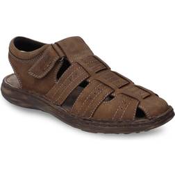 Josef Seibel 9.5 Adults' Vincent 06 Braun Men's Brown Leather Fisherman-style Sandals