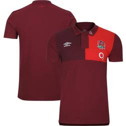 Umbro England Rugby Polo Shirt Red Junior