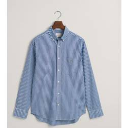 Gant Herr Regular fit randig poplinskjorta Blå