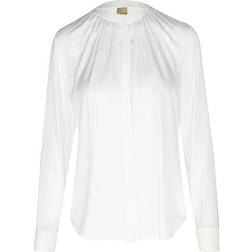HUGO BOSS Banorah Kvinde Open White Langærmede Bluser - White