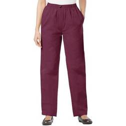 Woman Within Plus 7-Day Straight-Leg Jean in Deep Claret Size WP Pant