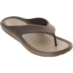 Crocs Swiftwater Wave Flip Flops Sandals for Men, Espresso/Walnut