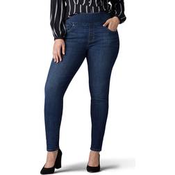 Lee Women's Plus Sculpting Slim Fit Skinny Pull on Jean, Landslide