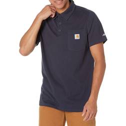 Carhartt Polo Force Cotton Delmont Pocket Polo - Heather Navy