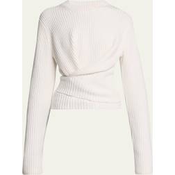 Proenza Schouler White Label Ribbed Cotton Wrap Sweater