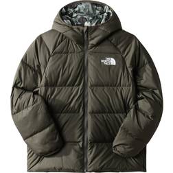 The North Face Boy's Printed Reversible North Down Hooded Jacket - New Taupe Green (NF0A7WOP-21L)