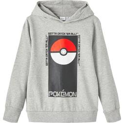 Name It Grey Melange Jalte Pokemon Sweat Hoodie Noos 134/140 134/140