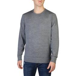 Calvin Klein Herren Pullover Superior Wool ohne Kapuze, Grau Mid Grey Heather