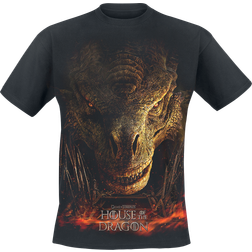 Game of Thrones Dragon Throne Front Print T-Shirt - Black