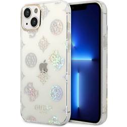 Guess Genuine 4g peony glitter transparent impact case cover for iphone 14 plus