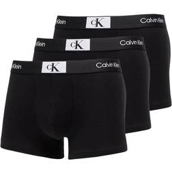 Calvin Klein CK 96 3 Pack Cotton Trunks - Black
