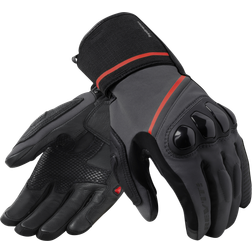 Rev'it! Summit 4 H2O Wasserdichte Motorradhandschuhe - Schwarz/Dunkelgrau/Rot