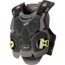 Alpinestars A-4 Max, Protektorenweste Schwarz/Dunkelgrau/Neon-Gelb