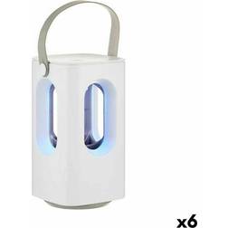 Ibergarden 2-i-1 Uppladdningsbar myggavvisande LED-lampa Vit ABS 6 antal