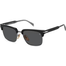 David Beckham Asian Fit ANS/M9 Sunglasses - Black/Dark Ruthenium Silver