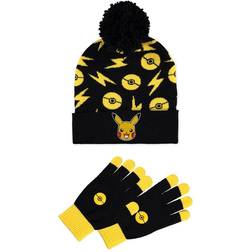 Pokémon 3D Pikachu Patch with All-over Print Beanie & Knitted