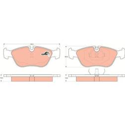 TRW Bremsbelagsatz, Scheibenbremse Vorderachse GDB1159