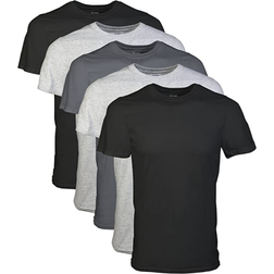 Gildan Men's Crew T-shirts 5-pack - Assorted Black/Grey