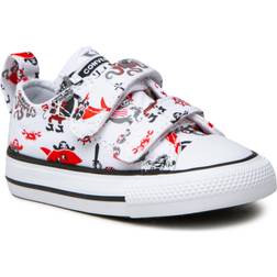 Converse Chuck Taylor All Star 2v Pirat 102-white/university Red/black Vit/Flerfärgad