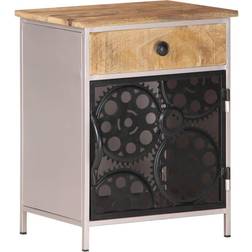 vidaXL Cabinet 15.7"x11.8"x19.7" Rough Mango Bedside Table