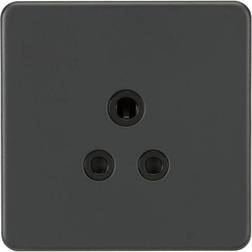 Knightsbridge Screwless 5A Unswitched Socket Anthracite