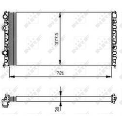 NRF Radiator 54696 Aluminium 722 378 34 Mekanisk Fuget Køleripper