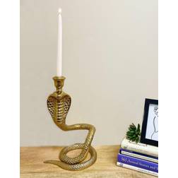 Large Gold Snake Holder Candlestick