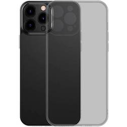 Baseus iPhone 13 Pro Skal Frosted Glass Med Gelram Svart