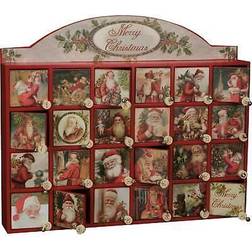 Primitives by Kathy Countdown Calendars Burgundy 'Merry Christmas' Advent Calender