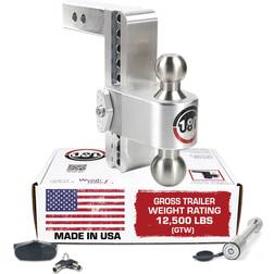 Weigh Safe Adjustable Trailer Hitch Ball Mount, Drop Hitch