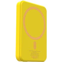 Rapidx Boosta Magnetic Wireless Charger 5 000 mAh Power Bank for iPhone 12 13 14 series Yellow