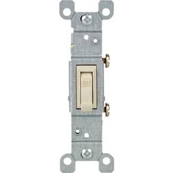 Leviton 15 Amp Single-Pole Toggle Light Switch, Light Almond