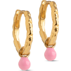 ENAMEL Copenhagen Belle Hoops, Guld/Pink
