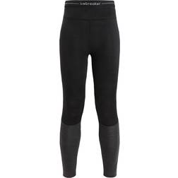 Icebreaker Womens 125 Zoneknit Leggings - Black/Jet Heather