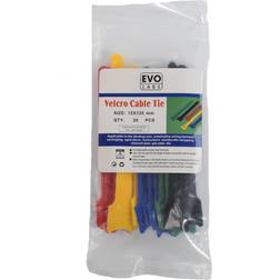 Evo Labs Multicolour Velcro Cable Ties 125 X 12mm 20 Pack