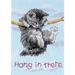 Dimensions/Jiffy Mini Counted Cross Stitch 5"X7"-Hang On Kitty 14 Count