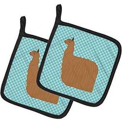 Caroline's Treasures BB8094PTHD Alpaca Suri Check Pot Holder Blue