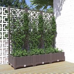 vidaXL plantekasse espalier PP brun Plantekasse