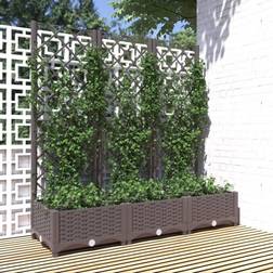 vidaXL plantekasse espalier PP brun