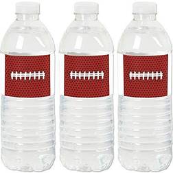 Big Dot of Happiness End zone football party water bottle sticker labels 20 ct