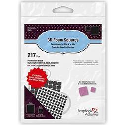 Black 3D Foam Adhesive Squares 2 Sizes