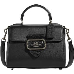 Coach Morgan Top Handle Satchel Crossbody Bag - Black Multi/Blue Grey