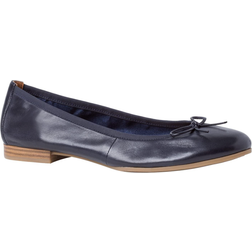 Tamaris Leather Ballet Pumps - Navy