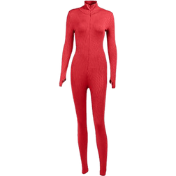 Echoine Women's One Piece Bodycon Jumpsuit - Red