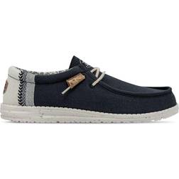 Hey Dude Wally Linen Natural M - Navy