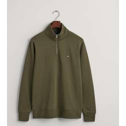 Gant Herre Shield sweatshirt med lynlås Grøn