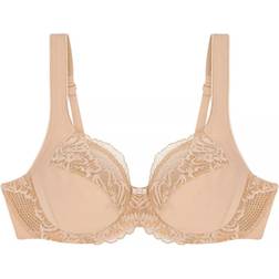 Triumph Modern Lace Cotton Underwired Bra - Neutral Beige