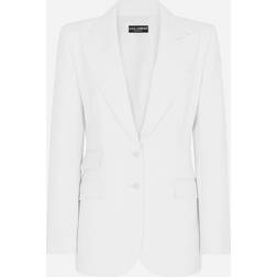 Dolce & Gabbana Single-breasted woolen Turlington blazer natural_white