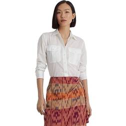 Lauren Ralph Lauren Cotton Voile Shirt White