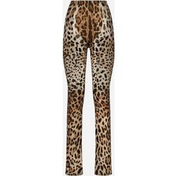 Dolce & Gabbana Leopard Print Bukser Brun